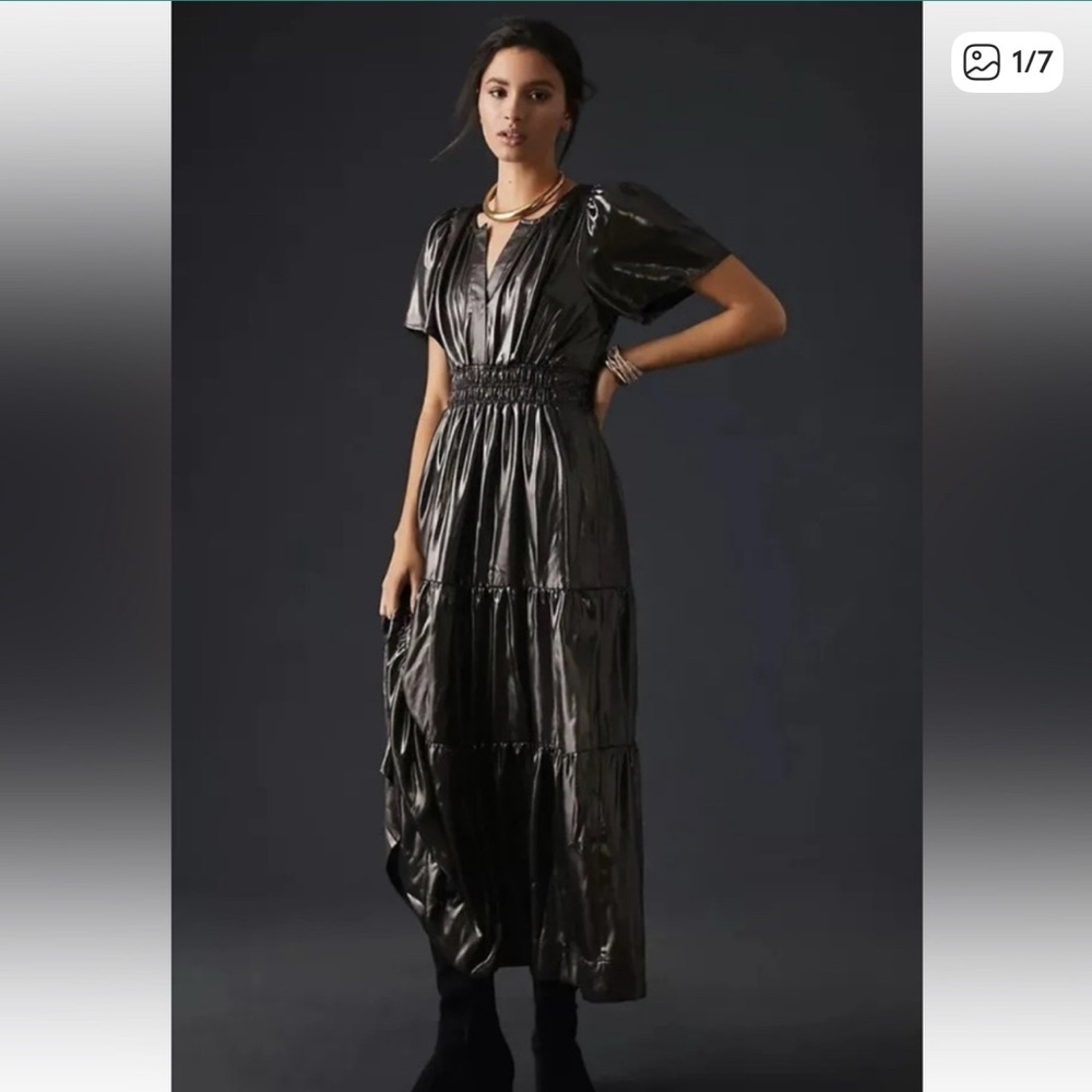 Anthropologie The Somerset Maxi Dress: Shine Edition NWT XS - Picture 1 of 4